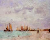 The Beach at Scheveningen - 尤金·布丹